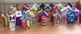 Glittery beach huts